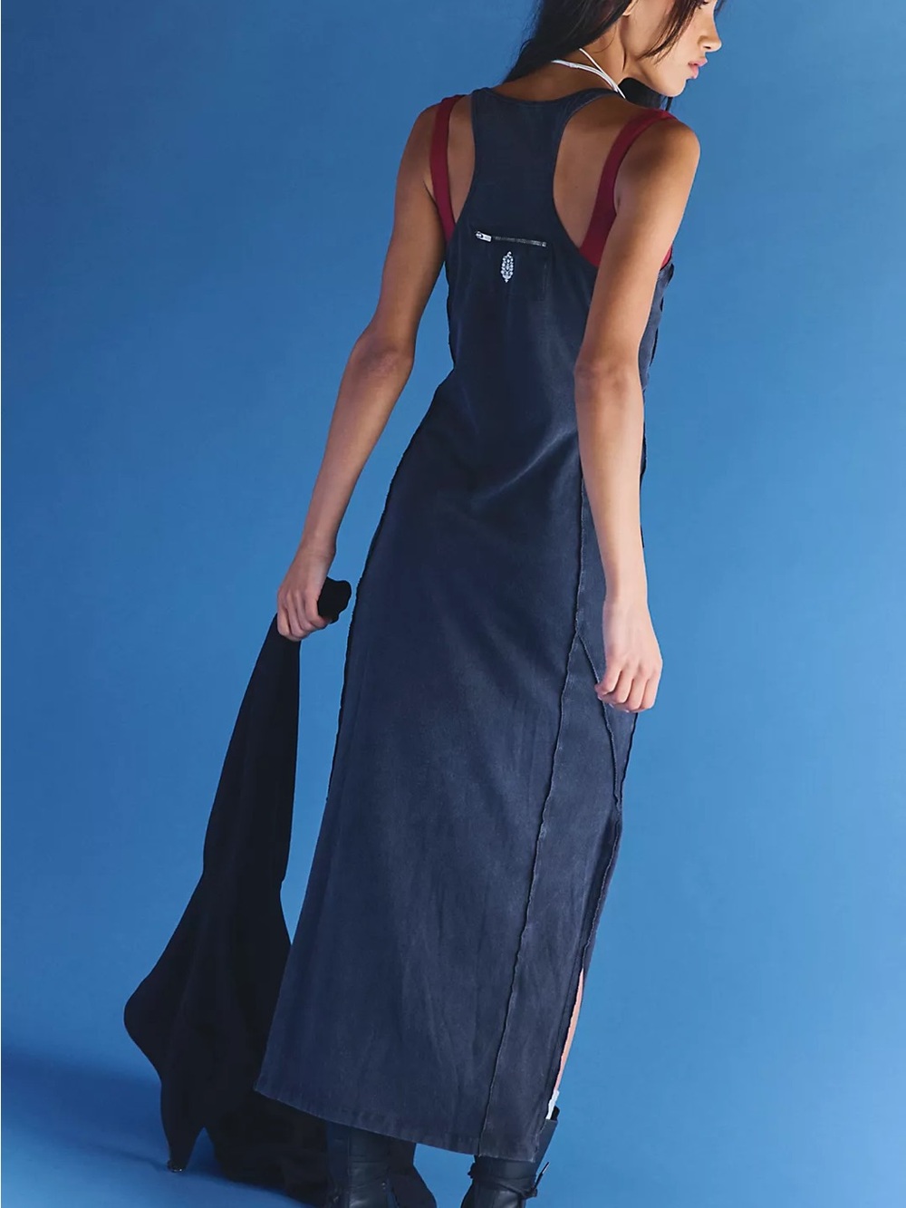 NWT Free People Movement Hot Shot Surf Dress Black Medium